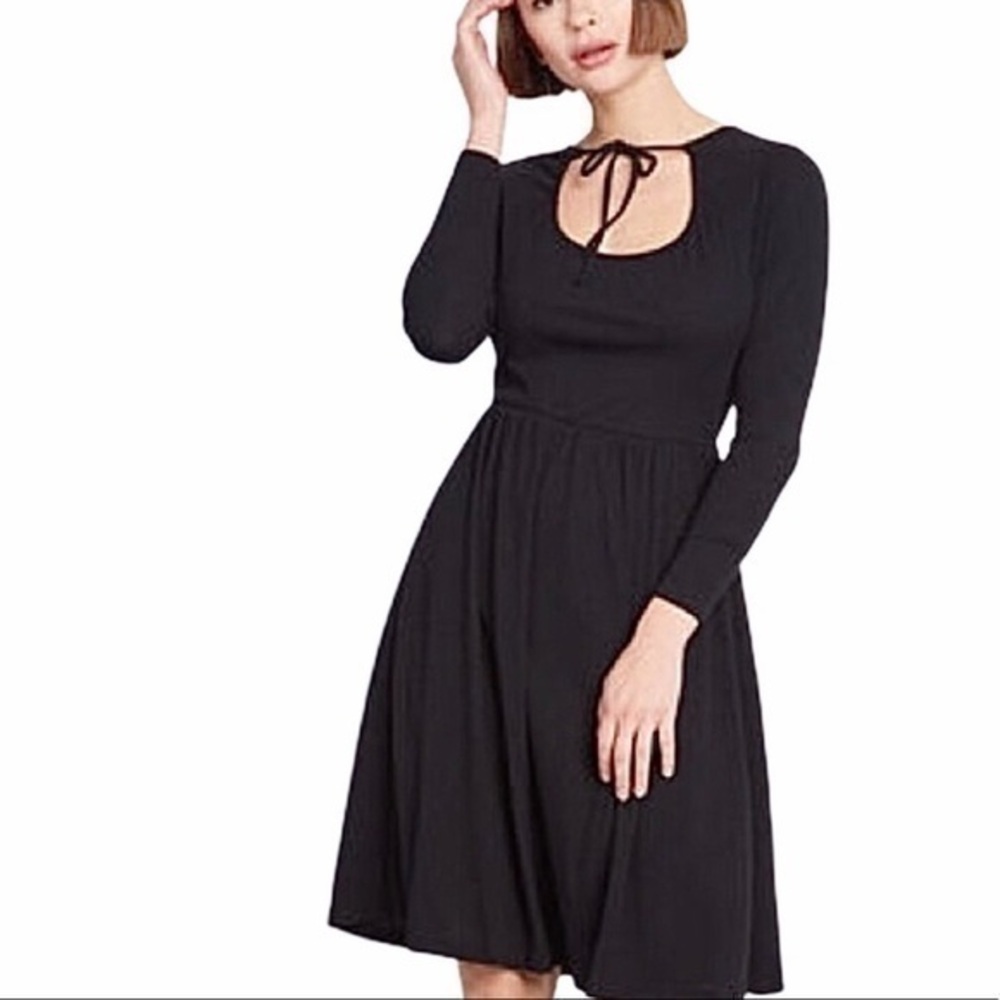 Modcloth black long sleeve dress size small
